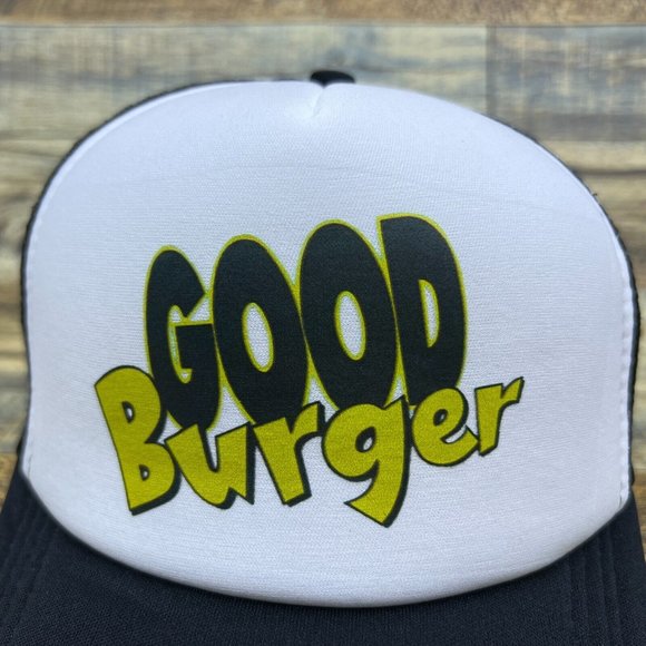 Good Burger Mens Trucker Hat Black Snapback 90s Teen Comedy Retro Baseball Cap - Picture 3 of 8